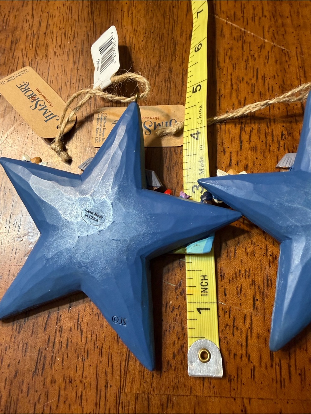 Jim Shore Hartwood Creek Nativity Star Hanging Ornaments - Set of 2  Noel scene - Picture 10 of 10